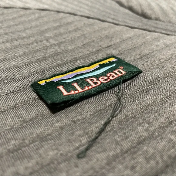 L.L. Bean Gray Ribbed Crewneck with Green Trim - Picture 6 of 16